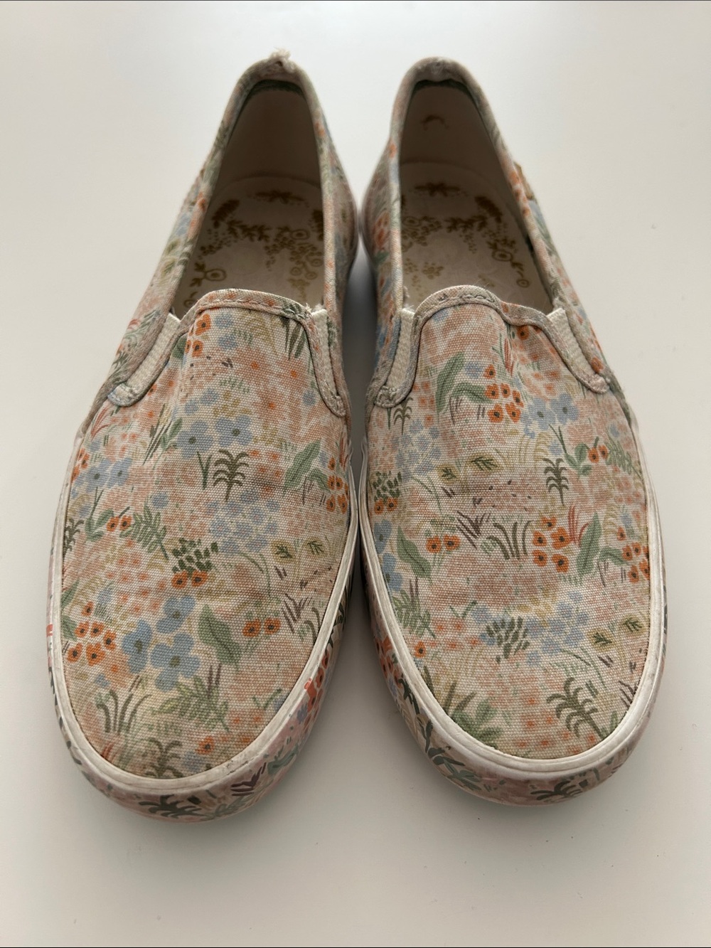 Rifle Paper Co x Keds Women's Pastel Floral Canvas Slip-On